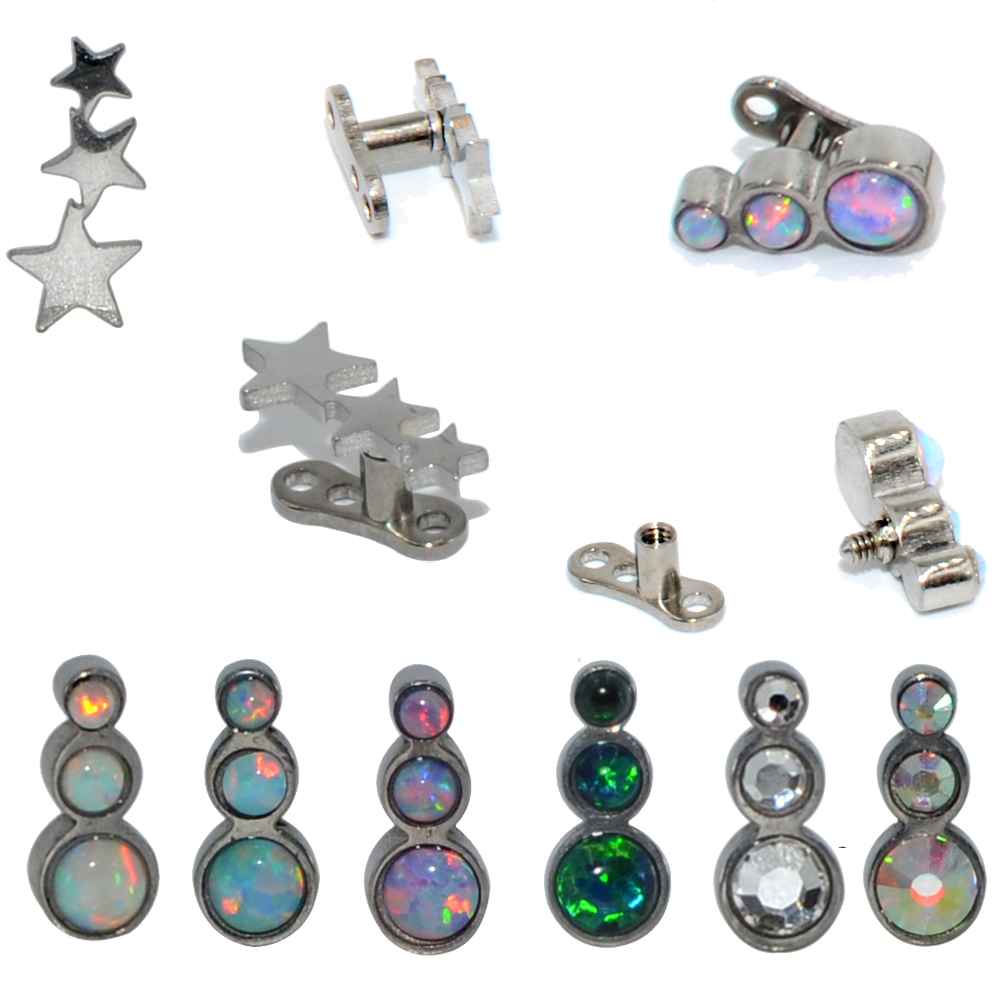 Body Jewelry Dermal - 1 Máy Tính Không Gỉ/Titan Chân