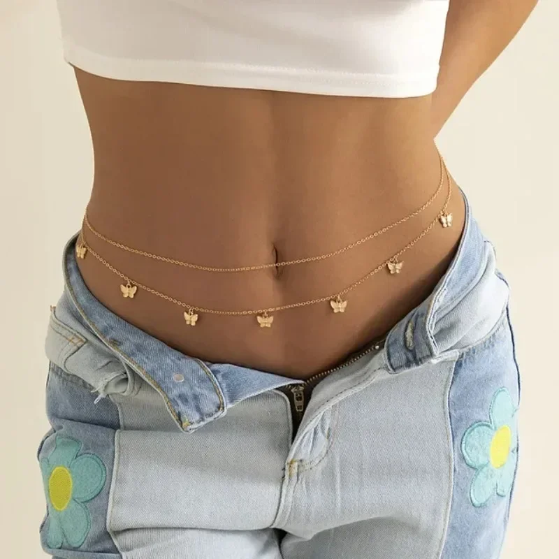 Body Jewelry Waist - New Charm Sexy Double Layer Butterfly