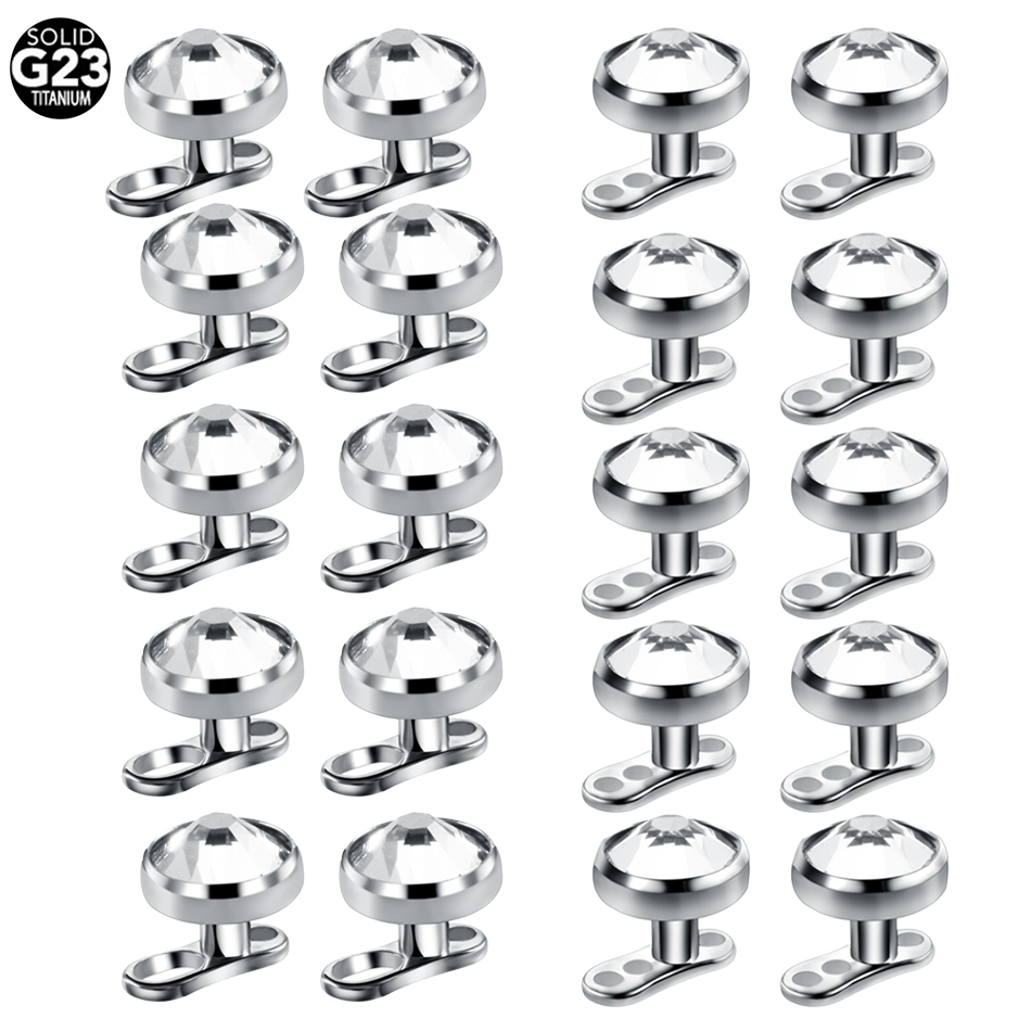 Body Jewelry Dermal - 10 Cái/lốc Titan Micro Mặt Nạ