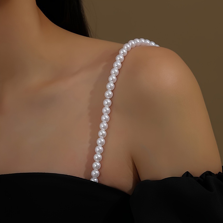 Body Jewelry Dress - 1 elegant vintage imitation pearl shoulder