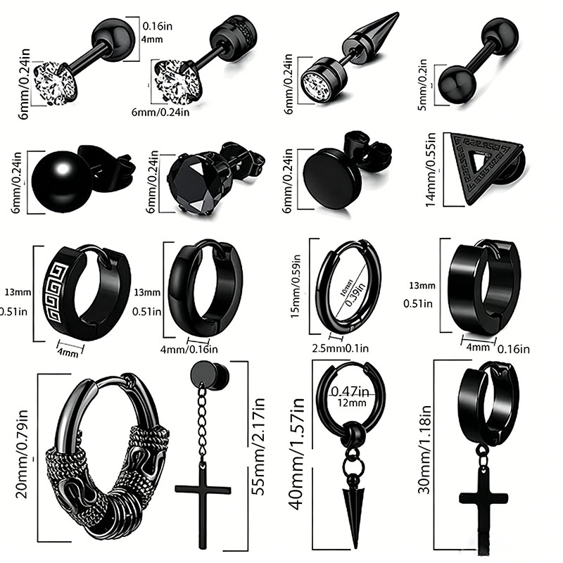 EVISPOL 1 Pair Punk Stainless  - đánh giá và giá Conch Earring Hoop