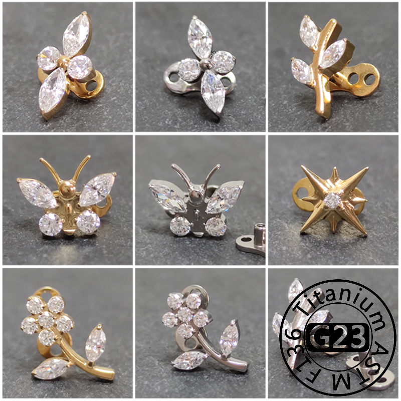 G23 Titanium Zircon Micro Derm - đánh giá và giá Body Jewelry Dermal