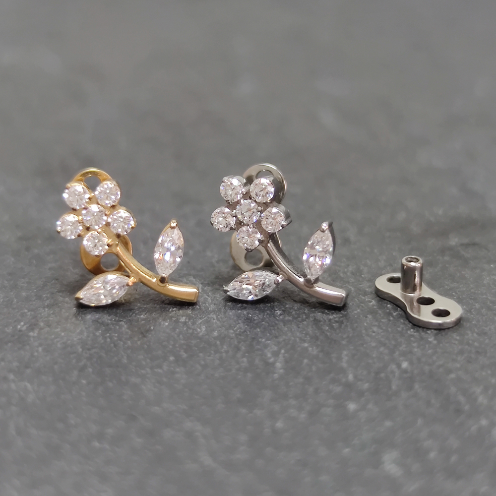G23 Titanium Zircon Micro Derm - đánh giá và giá Body Jewelry Dermal