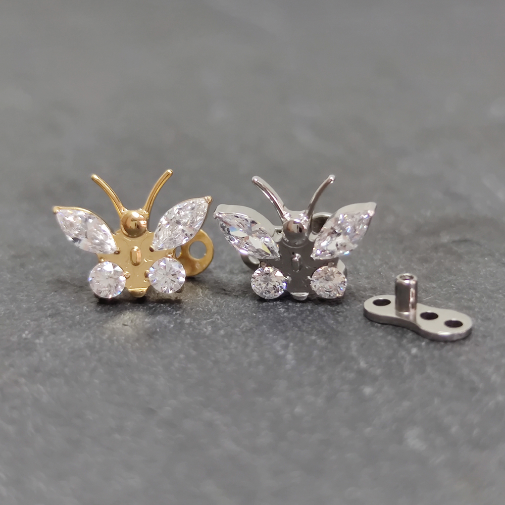 G23 Titanium Zircon Micro Derm - đánh giá và giá Body Jewelry Dermal