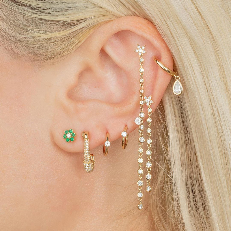 CRMYA Vàng Bạc Màu Bông Tai Vò - đánh giá và giá Conch Earring Hoop