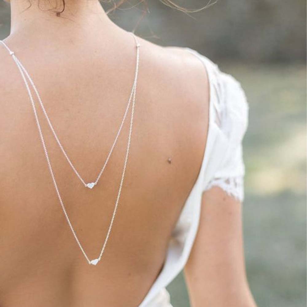 Elegant Double Layer Heart Bac - đánh giá và giá Body Jewelry Charms
