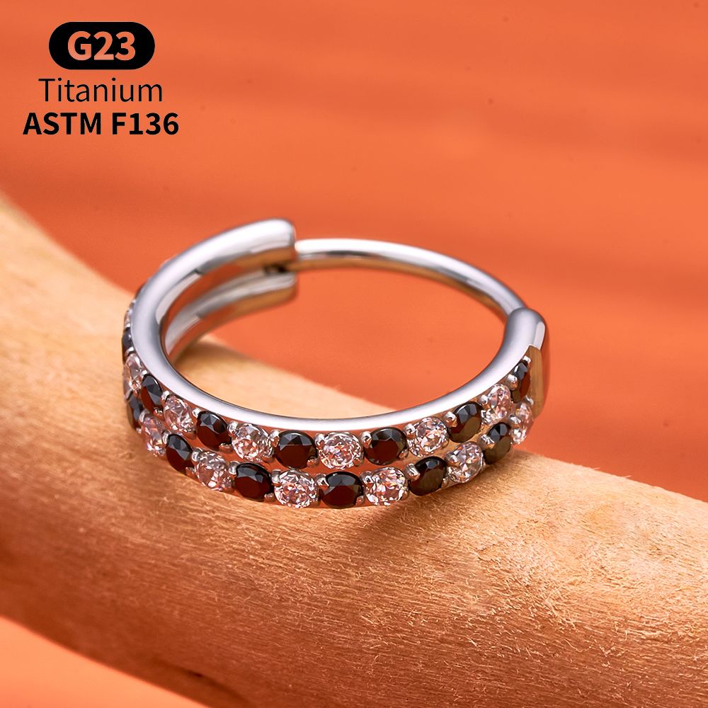G23 Titanium Faceted CZ Hinged - đánh giá và giá Conch Earring Hoop