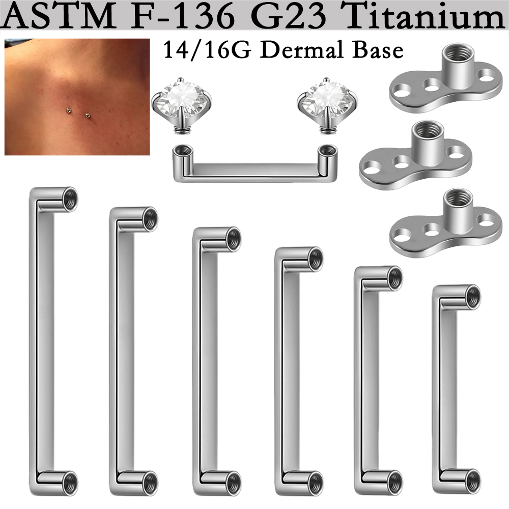 5/1PCS G23 Titanium Surface Pi - đánh giá và giá Body Jewelry Dermal