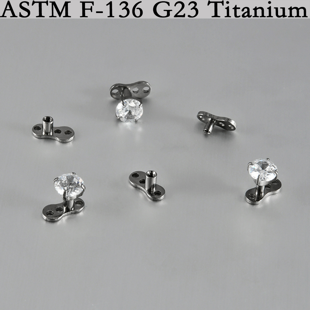 5/1PCS G23 Titanium Surface Pi - đánh giá và giá Body Jewelry Dermal