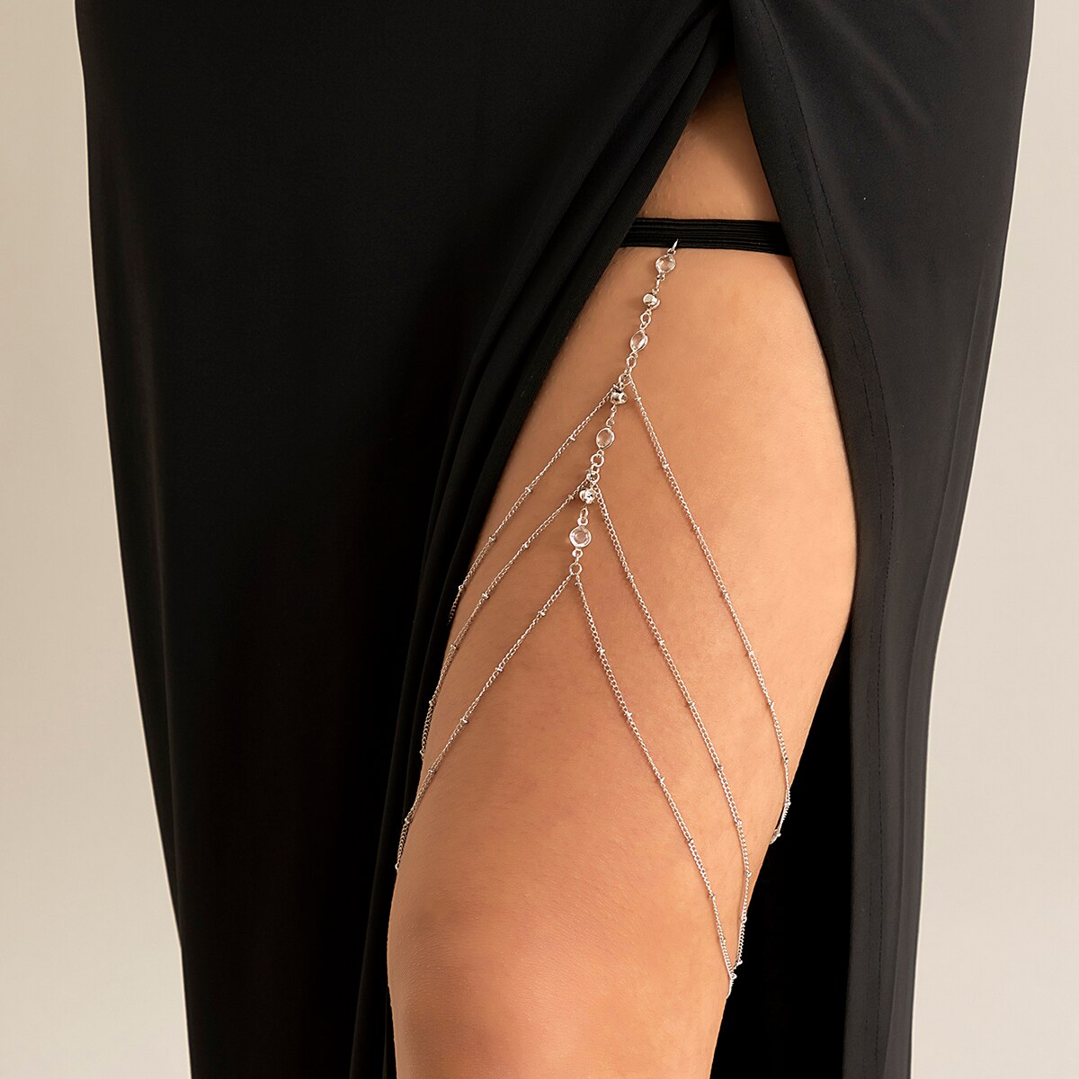 Boho Elastic Band Crystal Leg  - đánh giá và giá Body Jewelry Dress