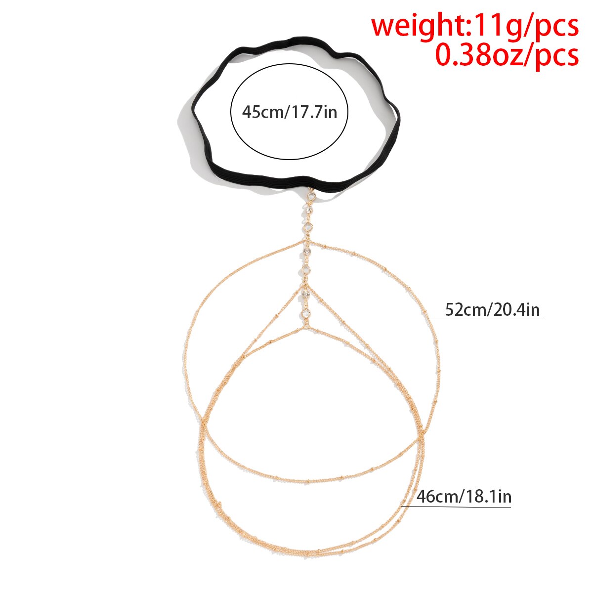 Boho Elastic Band Crystal Leg  - đánh giá và giá Body Jewelry Dress