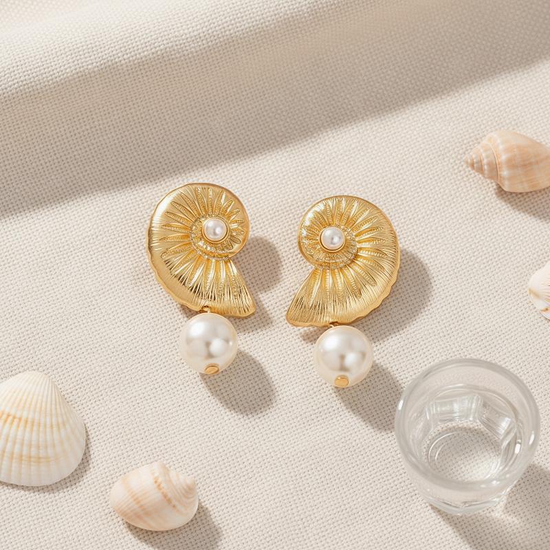 2Pcs Simulated Pearl Conch Ear - đánh giá và giá Conch Earring Hoop