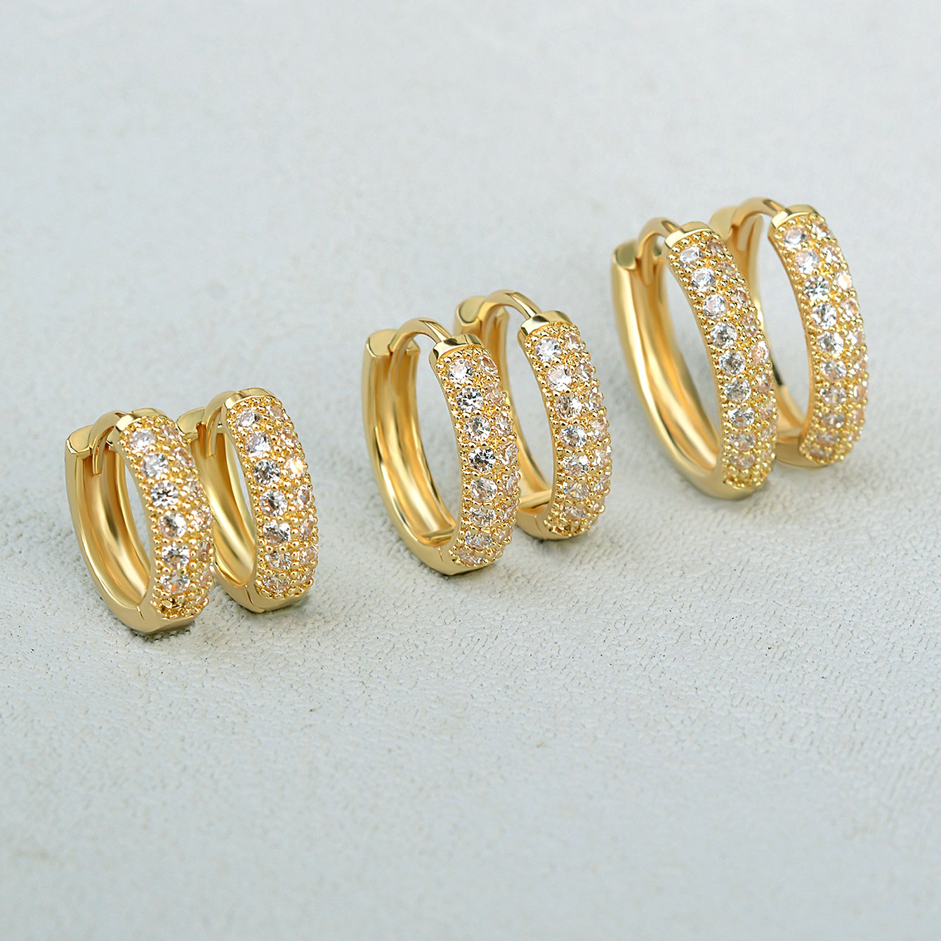 2024 Fashion Double Row Zircon - đánh giá và giá Conch Earring Hoop