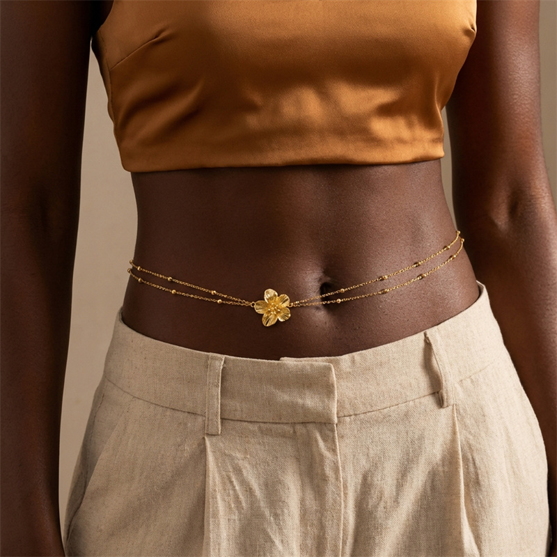 Boho Exquisite Metal Flower Bu - đánh giá và giá Body Jewelry Dress