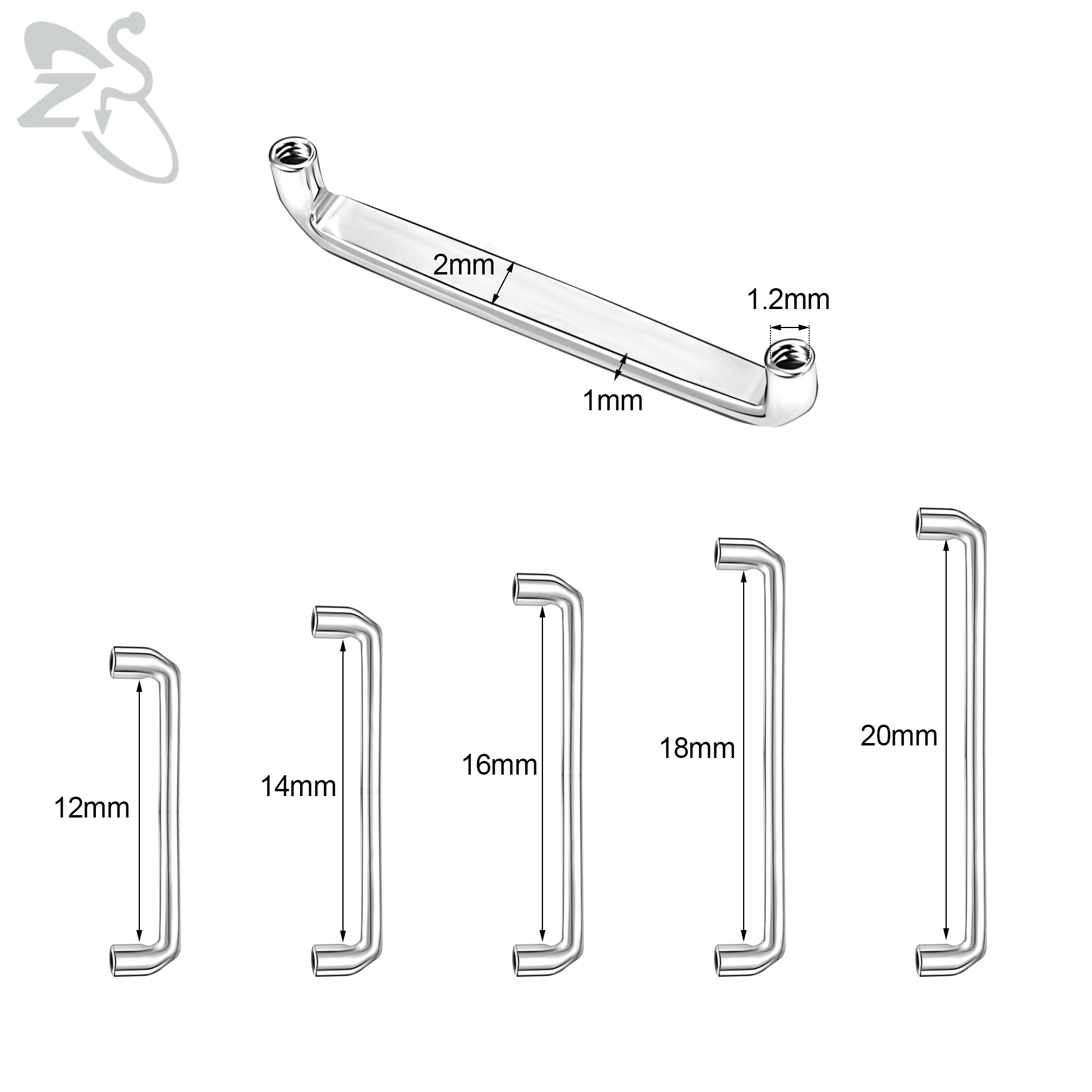 ZS 1 16G G23 Titan Dọc Hood Kh - đánh giá và giá Body Jewelry Dermal