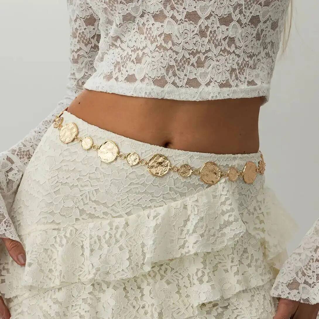 Punk Gold Color Round Belly Wa - đánh giá và giá Body Jewelry Dress