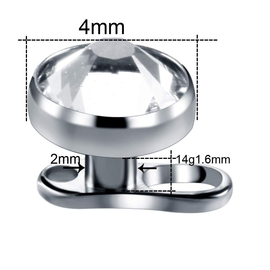 10 Cái/lốc Titan Micro Mặt Nạ  - đánh giá và giá Body Jewelry Dermal