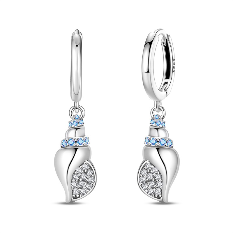 Women Earrings 925 Sterling Si - đánh giá và giá Conch Earring Hoop
