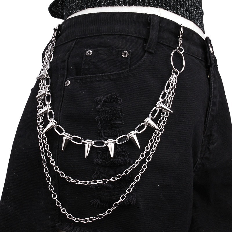 Hip Hop Punk Rock Metal Pants  - đánh giá và giá Body Jewelry Waist