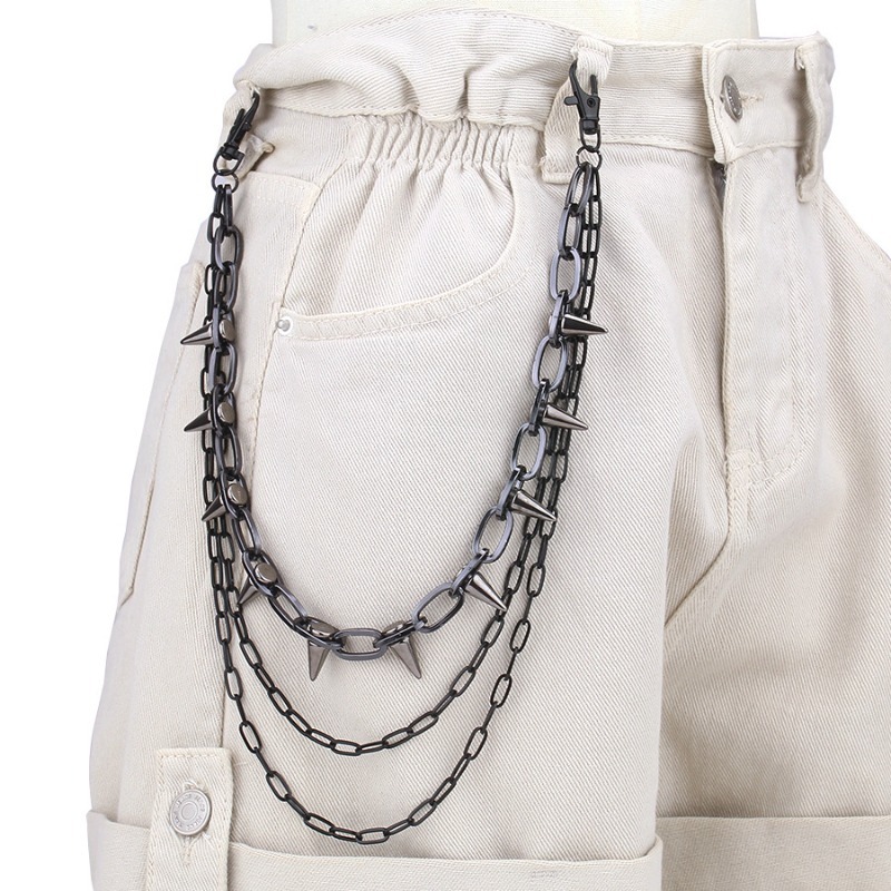 Hip Hop Punk Rock Metal Pants  - đánh giá và giá Body Jewelry Waist