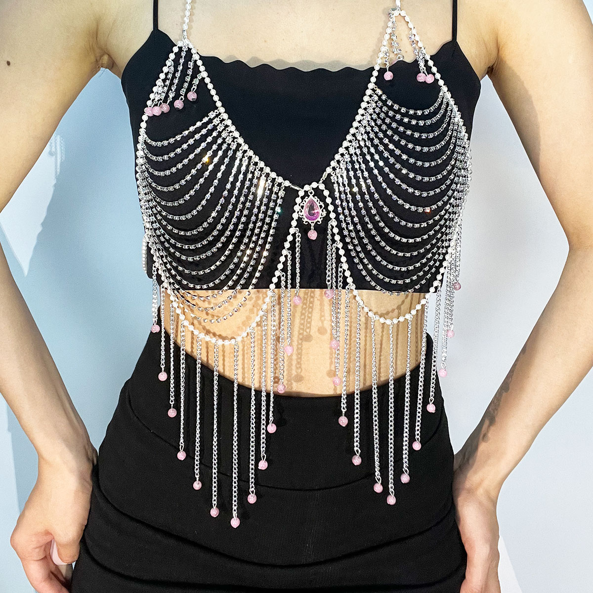 Stylish Rhinestone Bra Jewelry - đánh giá và giá Body Jewelry Dress