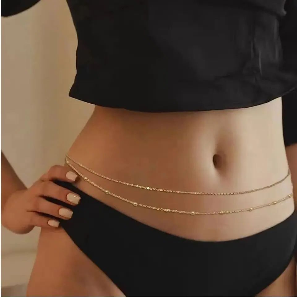 HipHop Double Layers Belly Cha - đánh giá và giá Body Jewelry Waist