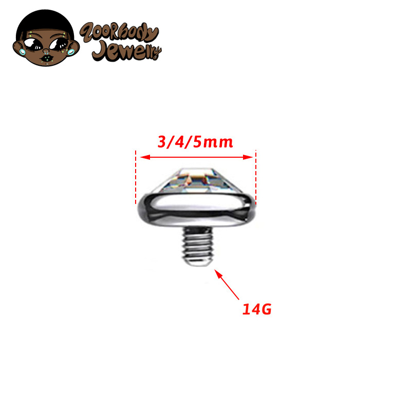 1PCS ASTM F136 Titanium Bezel  - đánh giá và giá Body Jewelry Dermal