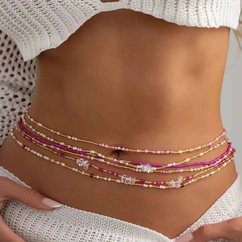SHIXIN 6Pcs/Set Boho Colorful  - đánh giá và giá Body Jewelry Waist