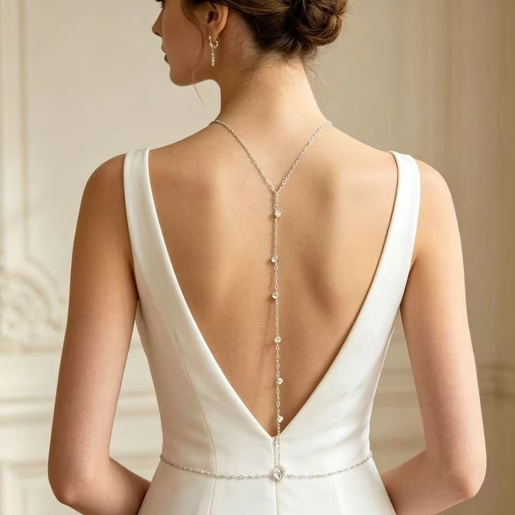 Back Body Chain Zircon Spine C - đánh giá và giá Body Jewelry Dress